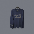Detroit 313 Rhinestone Long Sleeve Shirt Unisex