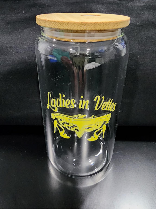 LIV 16 oz Glass Cup
