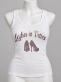 LIV Rhinestone White Tank Top