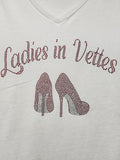 LIV Rhinestone V-Neck Shirt