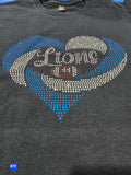 Rhinestone Short Sleeve Heart
