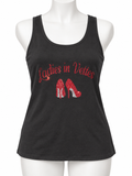 LIV Black Black Tank Top with LIV Rhinestone