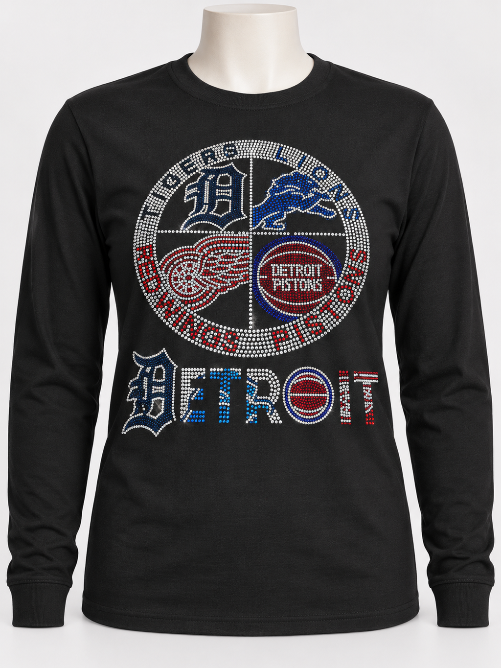 Rhinestone Team Apparel Long Sleeve Shirt