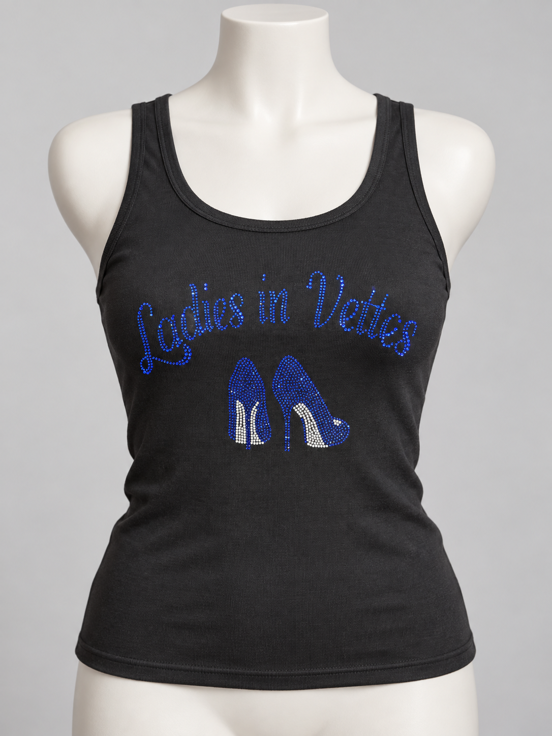 LIV Black Rhinestone Tank Top