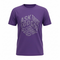 Rhinestone “Ask God Trust God Thank God” Faith T-Shirt – Inspirational Short Sleeve Tee